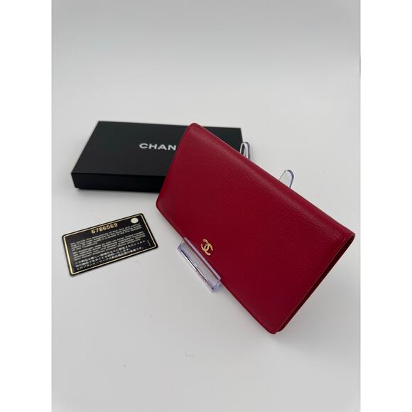 CHANEL Handbags - Chanel Classic Long Wallet Red Caviar Leather with Gold CC Logo